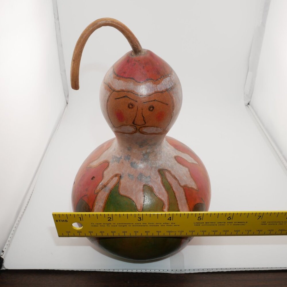 Hand-Painted Santa Gourd Decoration By A. Ruble - Picture 9 of 9